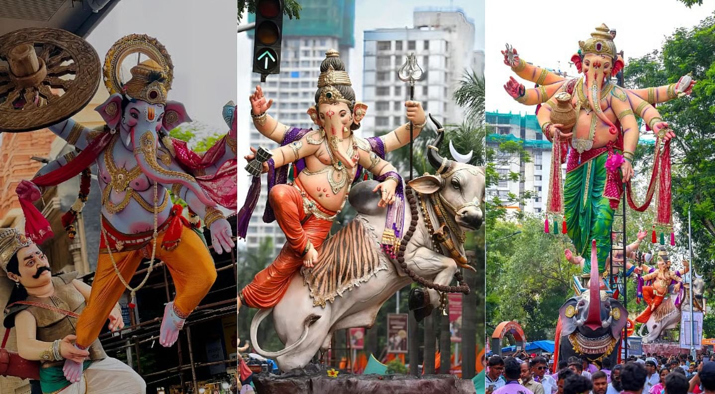 Ganpati Aagman 2026 With Dragons, Nandi, Elephants And Social Messages